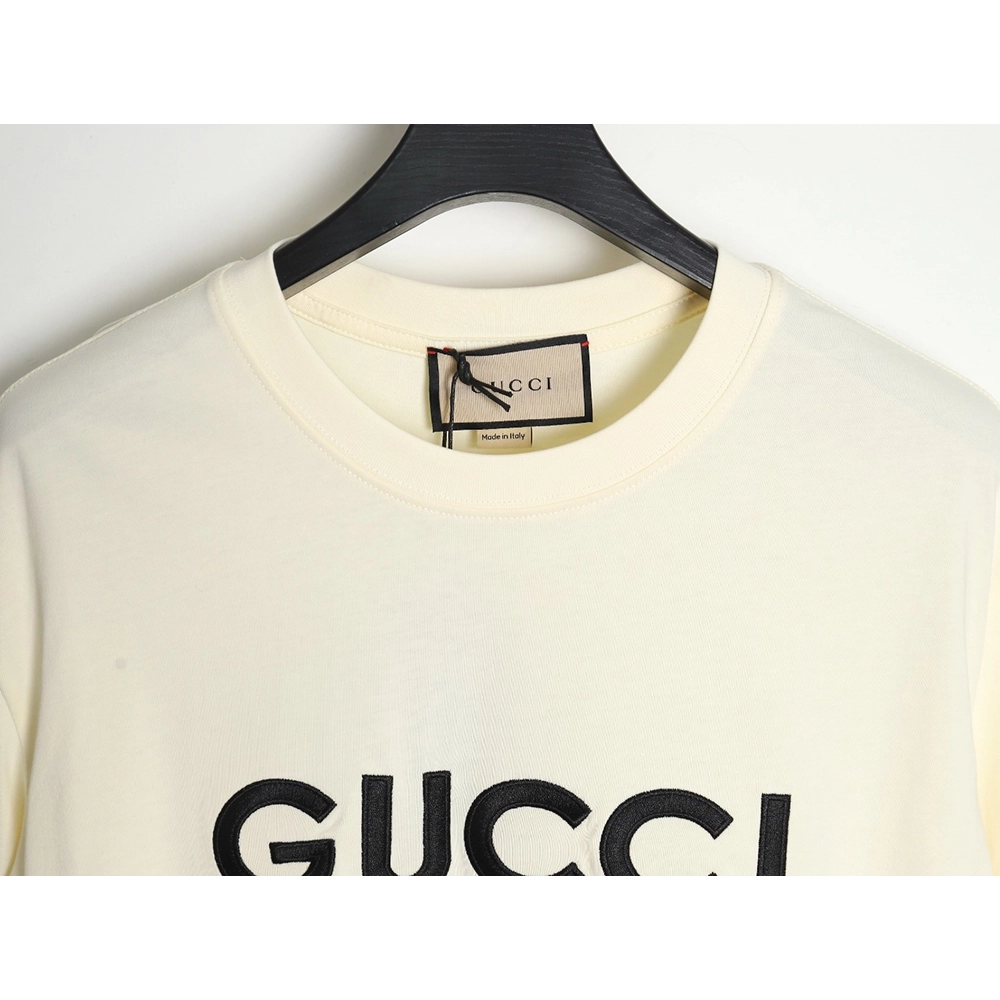 Gucci classic 1921 letter embroidered logo pattern short sleeve,Gucci