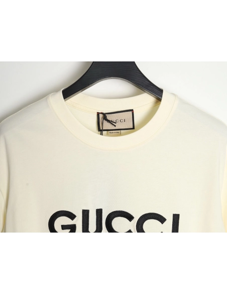 Gucci classic 1921 letter embroidered logo pattern short sleeve,Gucci