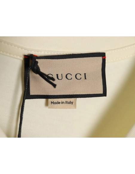 Gucci classic 1921 letter embroidered logo pattern short sleeve,Gucci