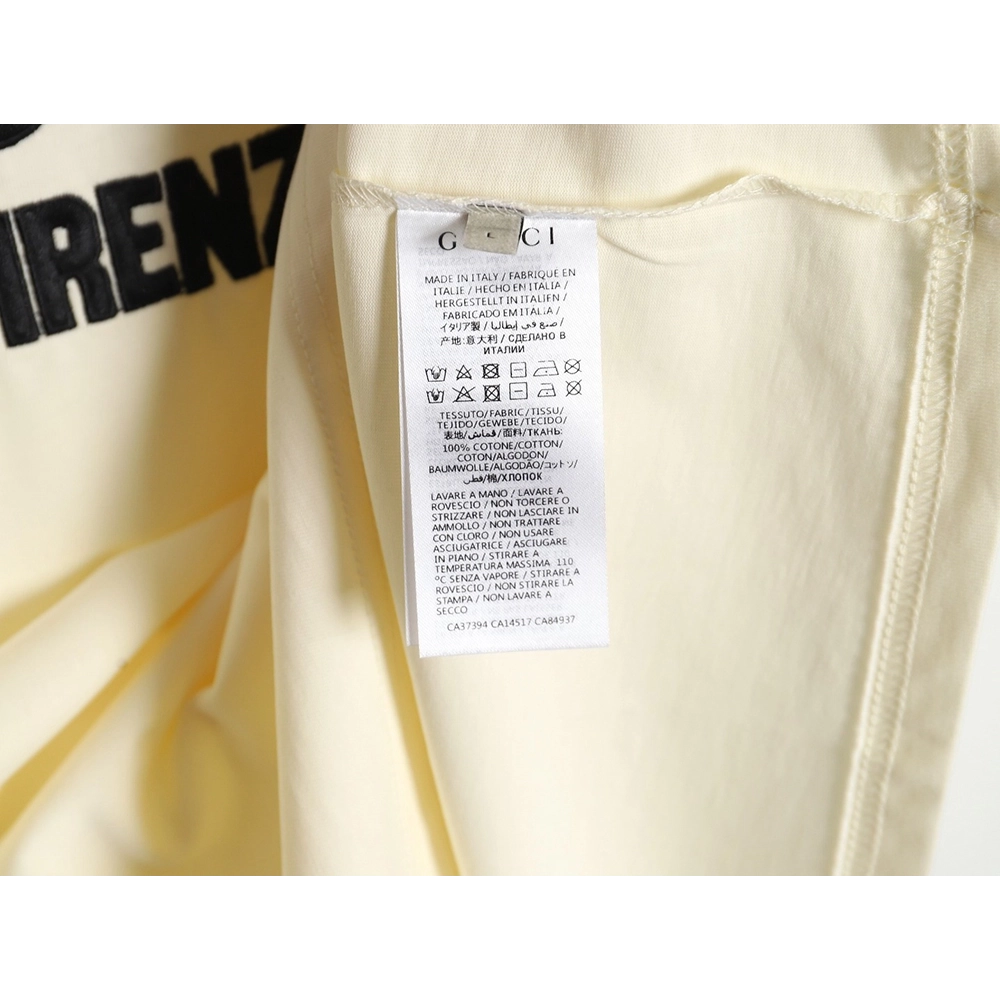 Gucci classic 1921 letter embroidered logo pattern short sleeve,Gucci