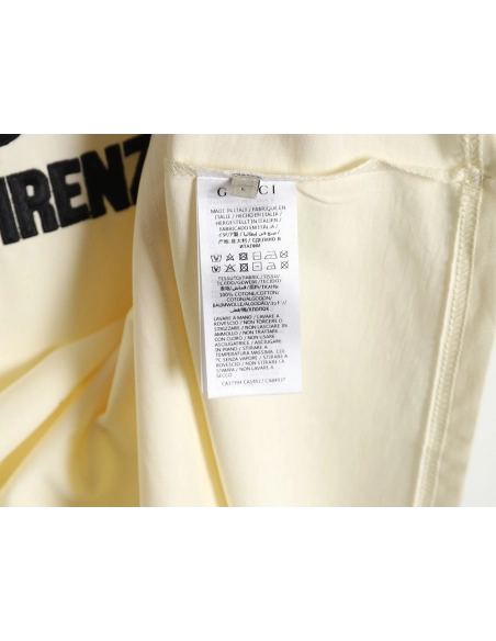 Gucci classic 1921 letter embroidered logo pattern short sleeve,Gucci