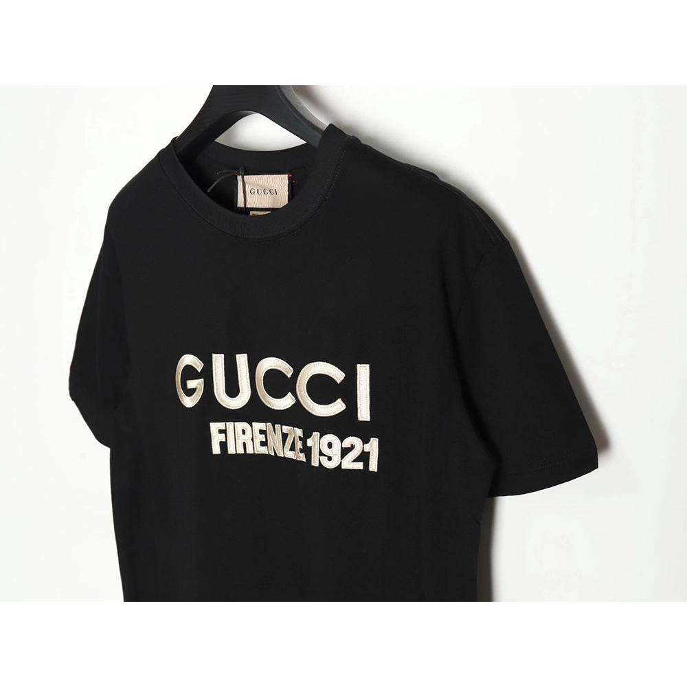 Gucci classic 1921 letter embroidered logo pattern short sleeve TSK1,Gucci