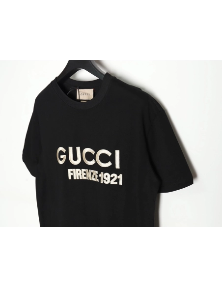 Gucci classic 1921 letter embroidered logo pattern short sleeve TSK1,Gucci