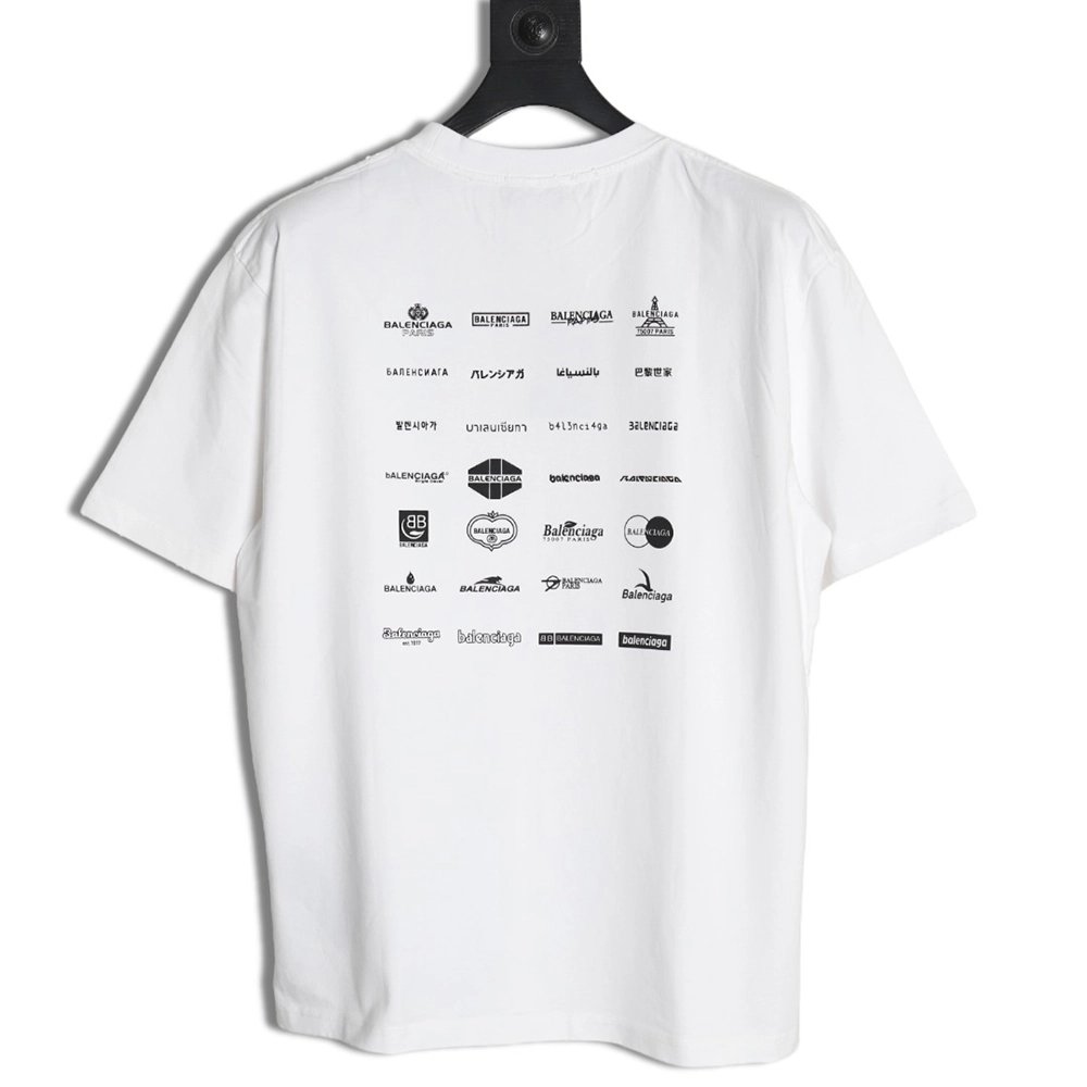 Balenciaga multilingual print short-sleeved T-shirt,Balenciaga