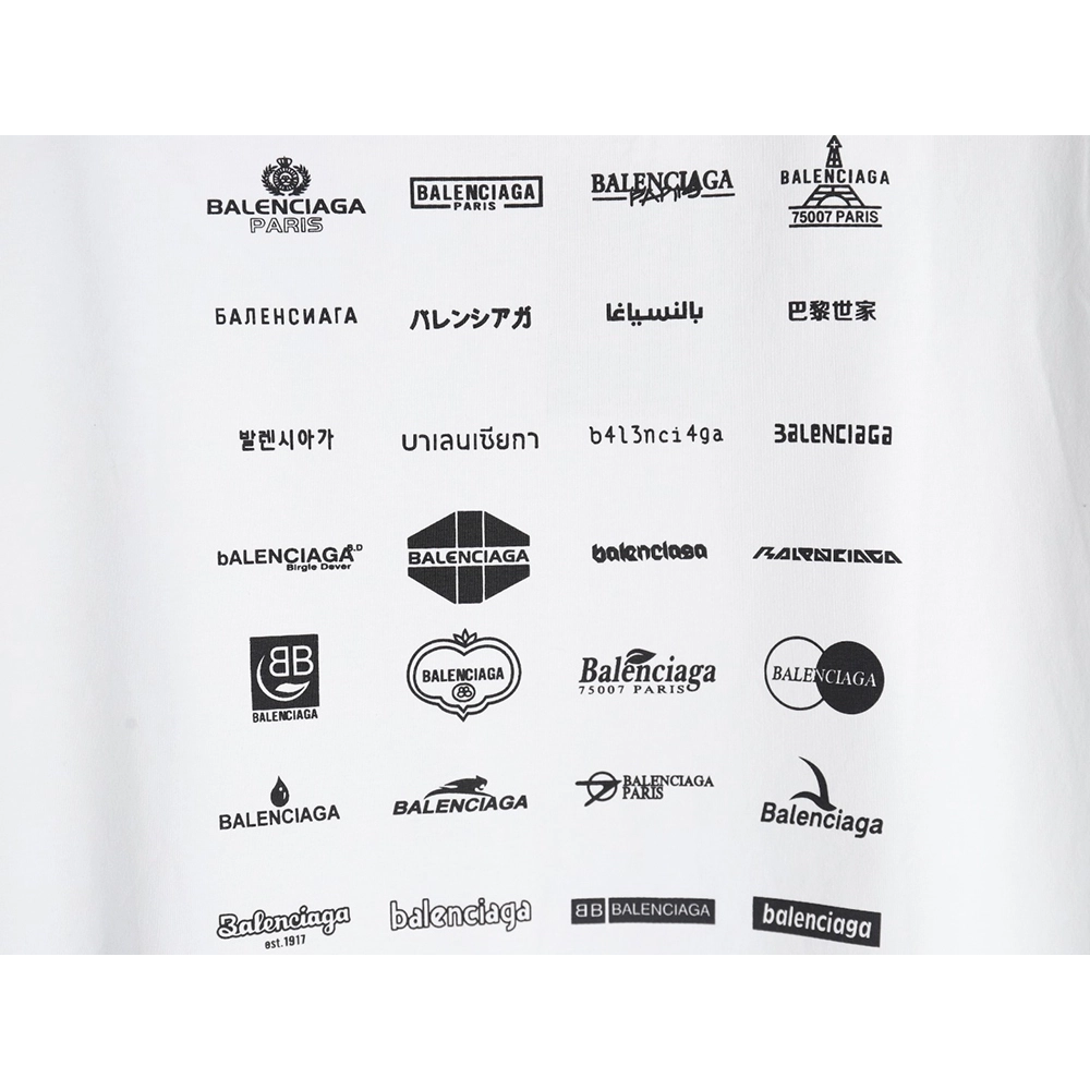 Balenciaga multilingual print short-sleeved T-shirt,Balenciaga