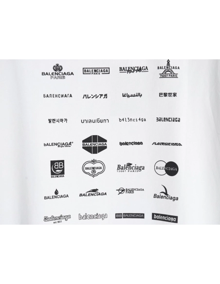 Balenciaga multilingual print short-sleeved T-shirt,Balenciaga