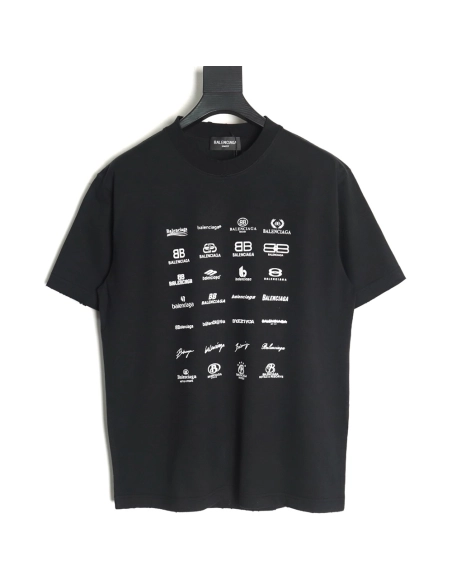 Balenciaga multilingual print short-sleeved T-shirt TSK1,Balenciaga