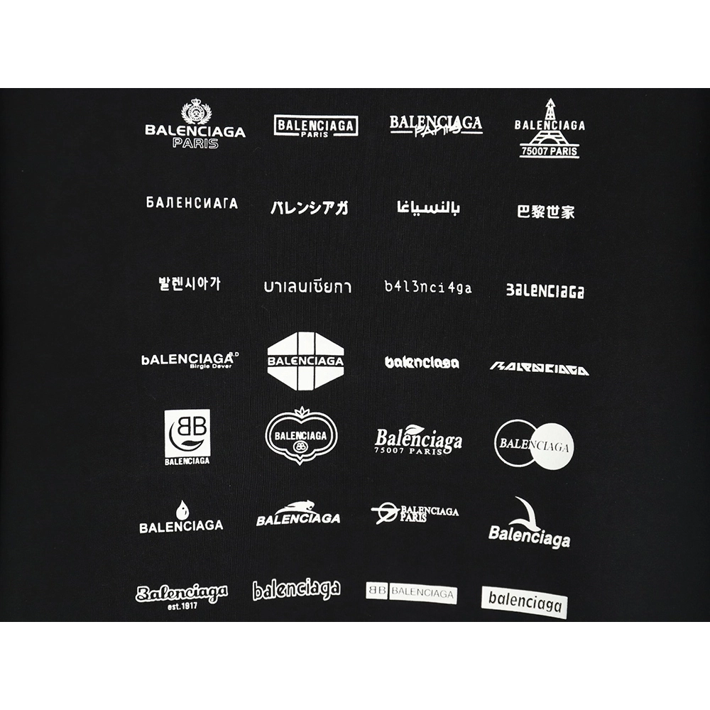 Balenciaga multilingual print short-sleeved T-shirt TSK1,Balenciaga