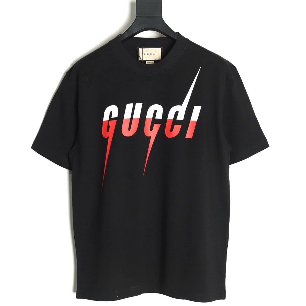 Gucci lightning print short-sleeved T-shirt TSK1,Gucci
