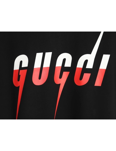 Gucci lightning print short-sleeved T-shirt TSK1,Gucci