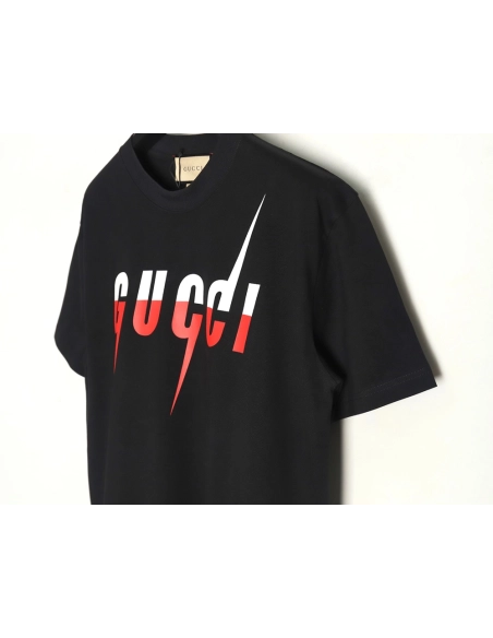 Gucci lightning print short-sleeved T-shirt TSK1,Gucci