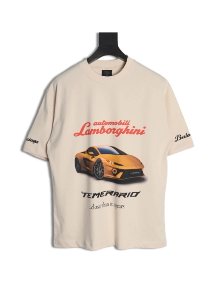Balenciaga &amp; Lamborghini printed short-sleeved T-shirt,Balenciaga