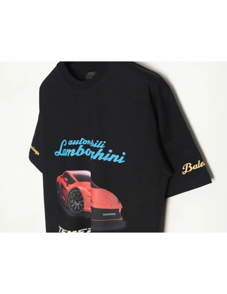 Balenciaga &amp; Lamborghini printed short-sleeved T-shirt TSK2,Balenciaga