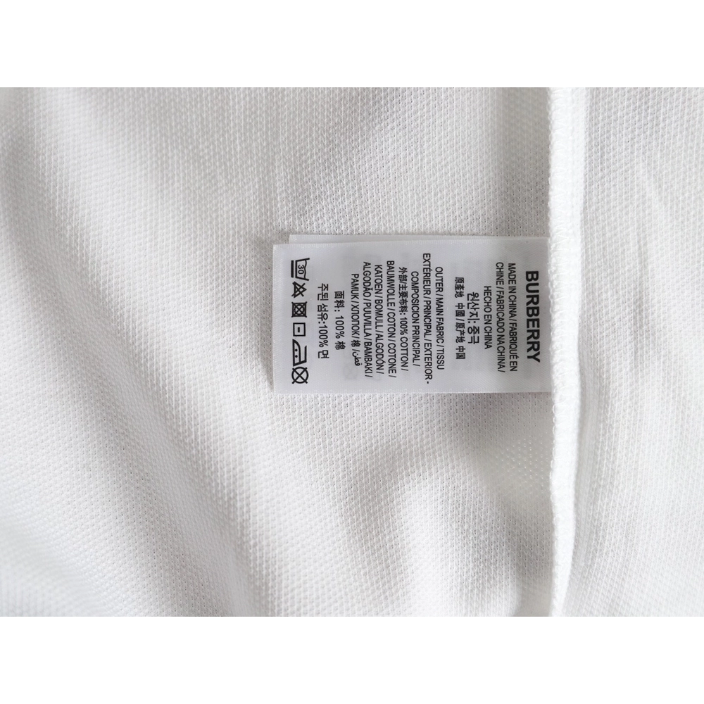 Burberry Classic Collar Stripe Logo Embroidered Short Sleeve Polo Shirt,Burberry