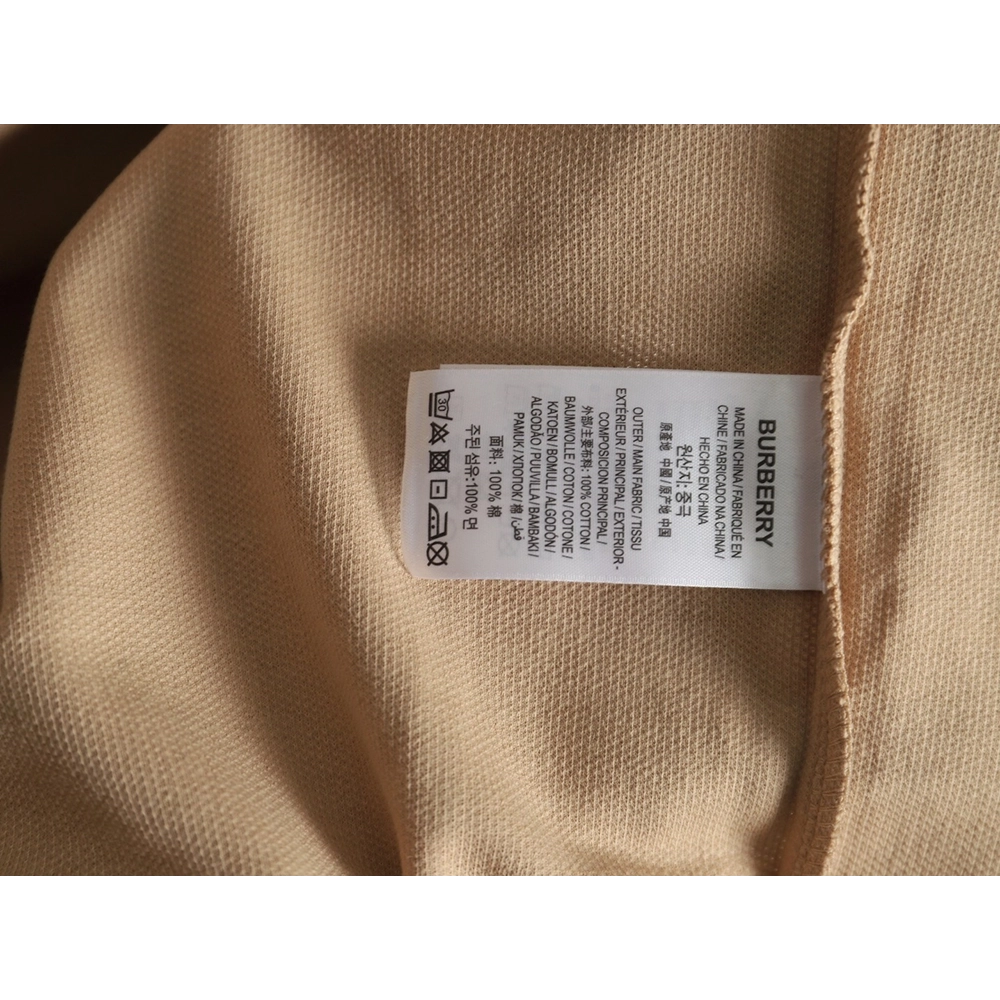 Burberry Classic Collar Stripe Logo Embroidered Short Sleeve Polo Shirt TSK1,Burberry