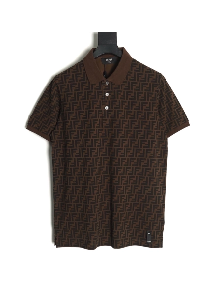 Fendi Double F full print short-sleeved POLO shirt,Fendi