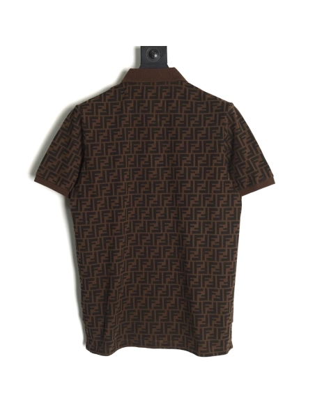 Fendi Double F full print short-sleeved POLO shirt,Fendi