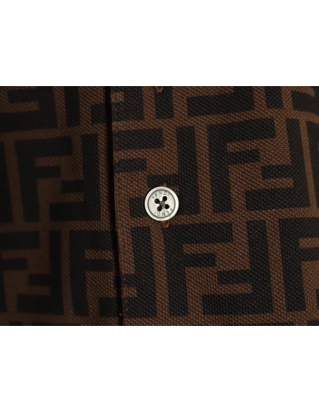 Fendi Double F full print short-sleeved POLO shirt,Fendi