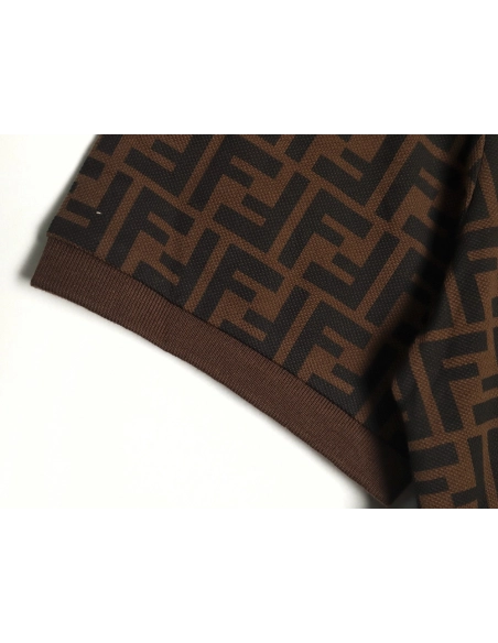 Fendi Double F full print short-sleeved POLO shirt,Fendi