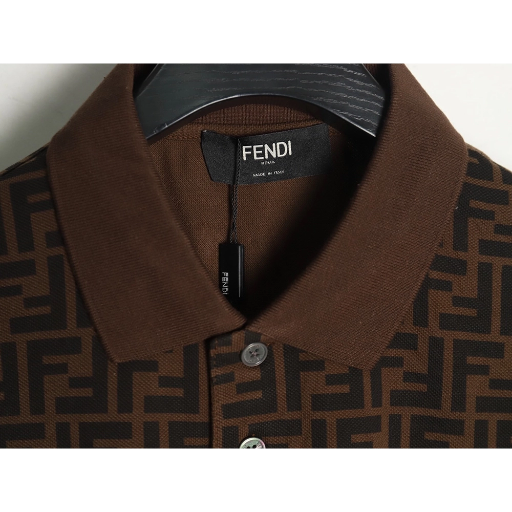 Fendi Double F full print short-sleeved POLO shirt,Fendi