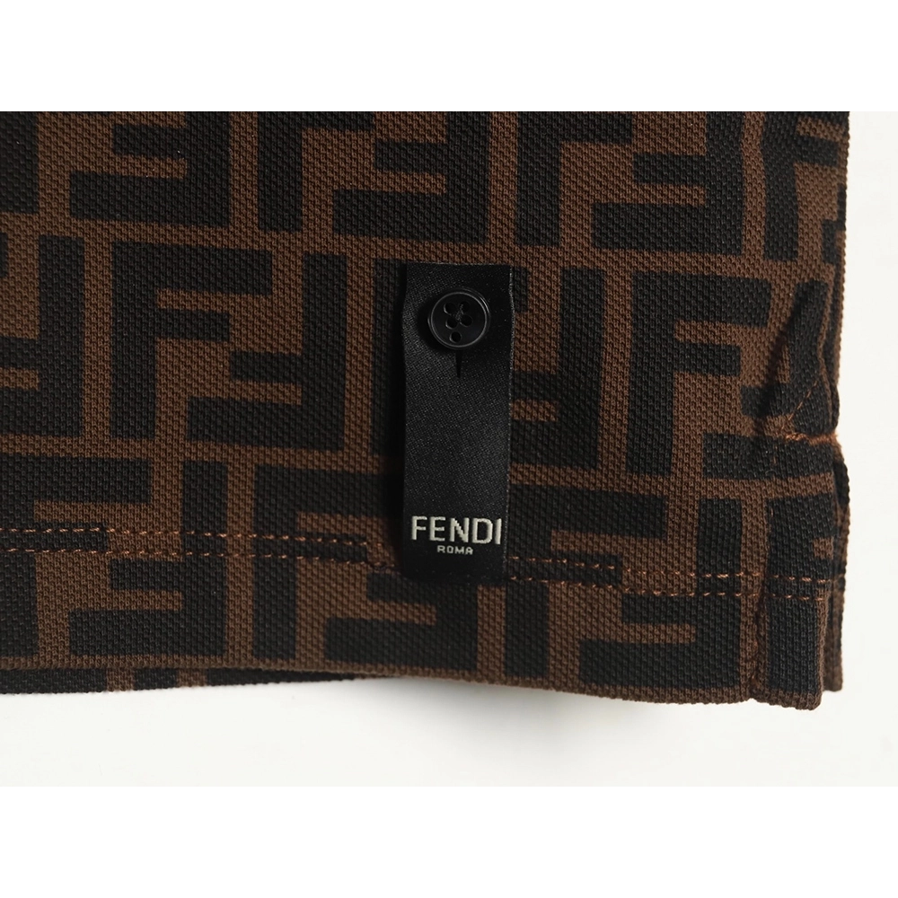 Fendi Double F full print short-sleeved POLO shirt,Fendi