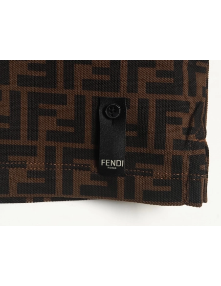 Fendi Double F full print short-sleeved POLO shirt,Fendi