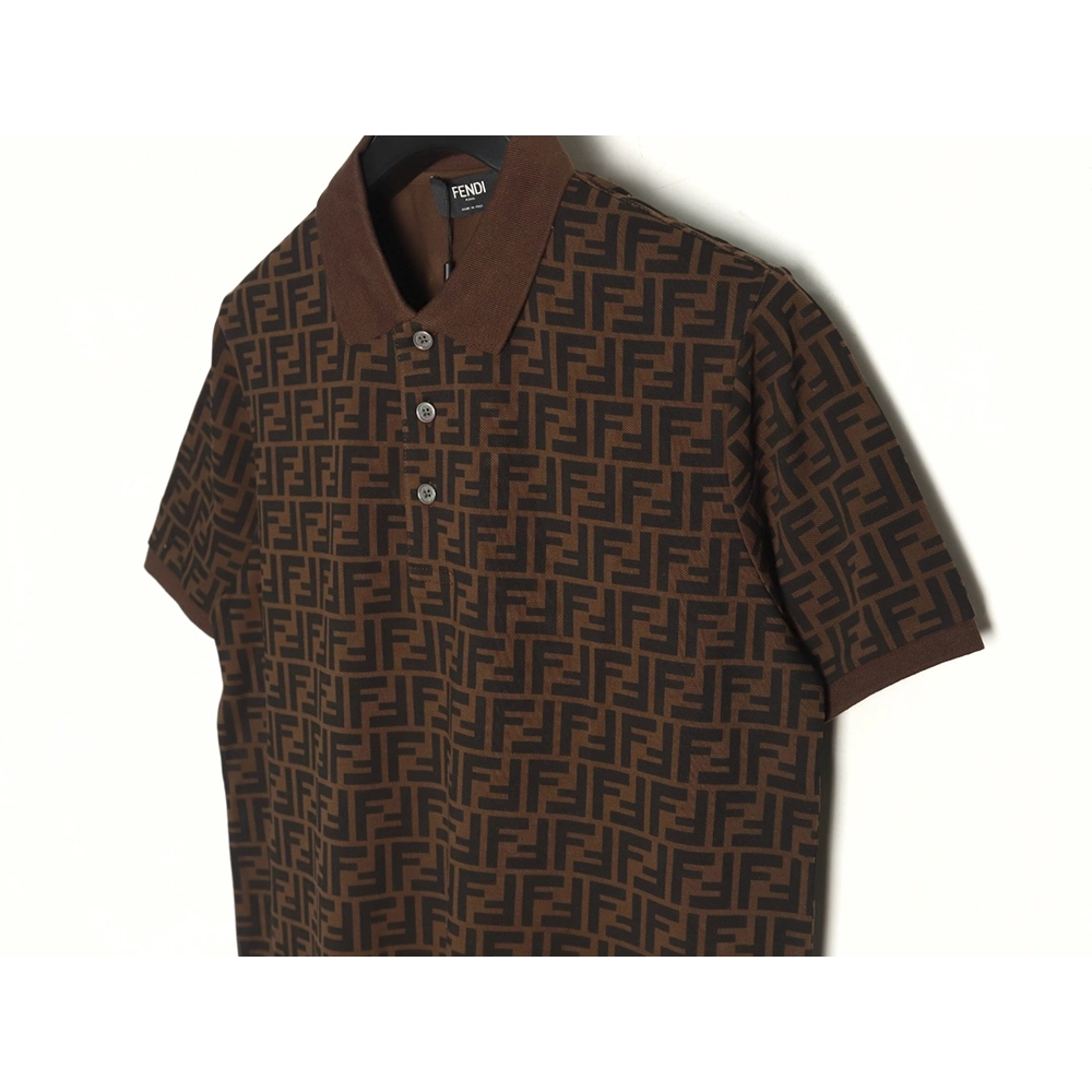 Fendi Double F full print short-sleeved POLO shirt,Fendi