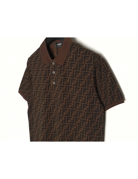 Fendi Double F full print short-sleeved POLO shirt,Fendi