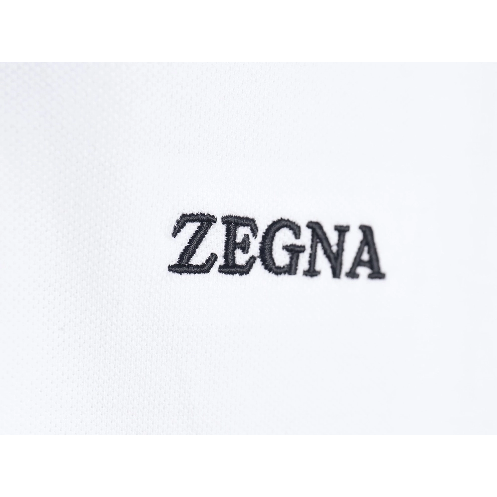 Zegna classic chest letter embroidered polo shirt,Zegna