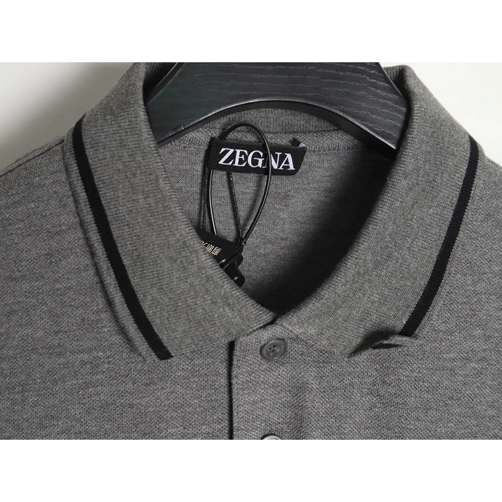 Zegna classic chest letter embroidered polo shirt TSK1,Zegna