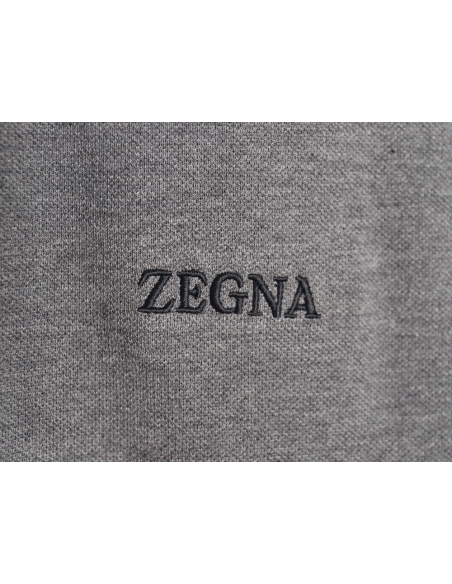 Zegna classic chest letter embroidered polo shirt TSK1,Zegna