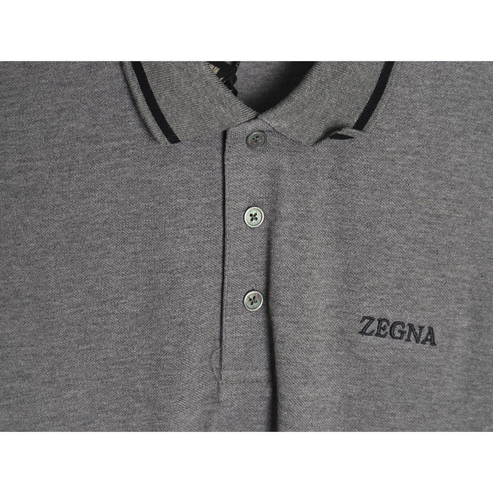 Zegna classic chest letter embroidered polo shirt TSK1,Zegna