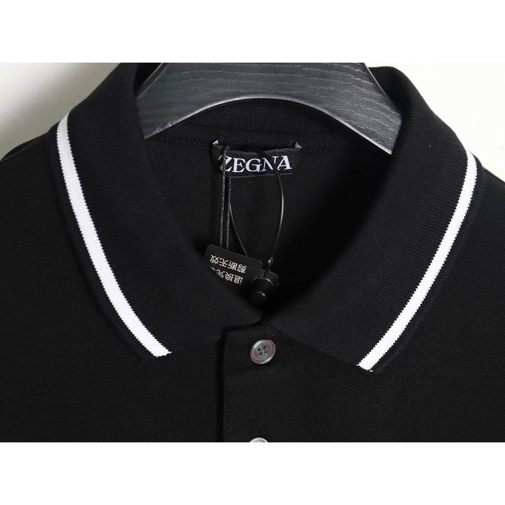 Zegna classic chest letter embroidered polo shirt TSK2,Zegna