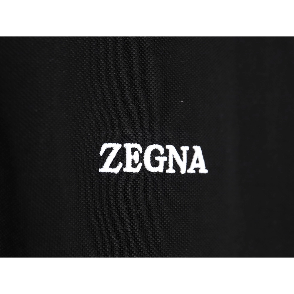 Zegna classic chest letter embroidered polo shirt TSK2,Zegna