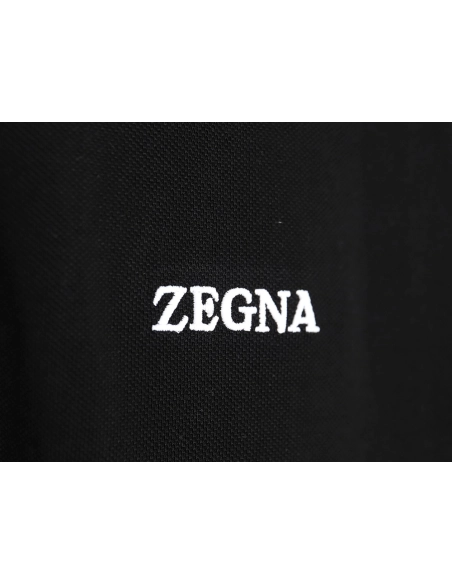 Zegna classic chest letter embroidered polo shirt TSK2,Zegna