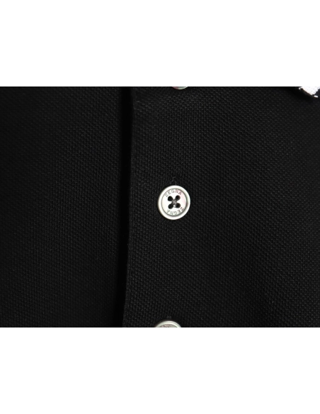 Zegna classic chest letter embroidered polo shirt TSK2,Zegna
