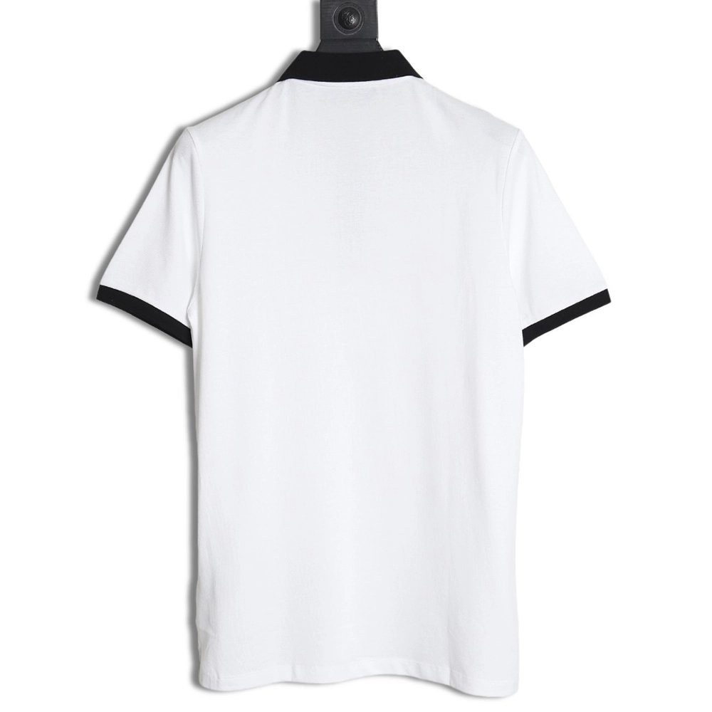 Prada color block ribbed collar POLO short sleeve,Prada