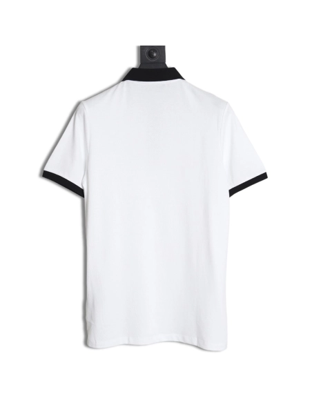 Prada color block ribbed collar POLO short sleeve,Prada