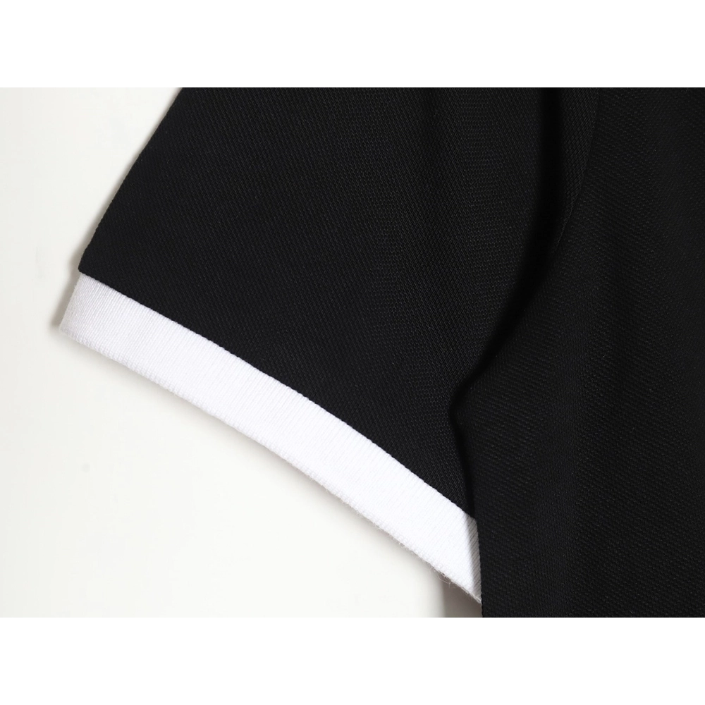 Prada color block ribbed collar POLO short sleeve TSK1,Prada