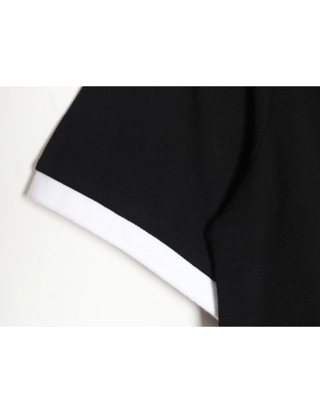 Prada color block ribbed collar POLO short sleeve TSK1,Prada