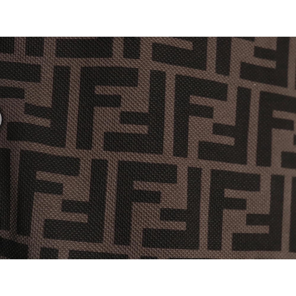 Fendi Double F full print short-sleeved POLO shirt TSK1,Fendi