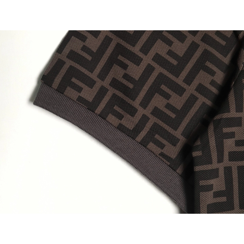 Fendi Double F full print short-sleeved POLO shirt TSK1,Fendi