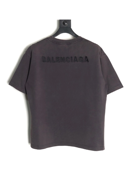 Balenciaga English Embroidered Round Neck Short Sleeve T-Shirt,Balenciaga