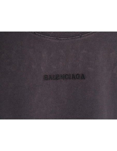 Balenciaga English Embroidered Round Neck Short Sleeve T-Shirt,Balenciaga