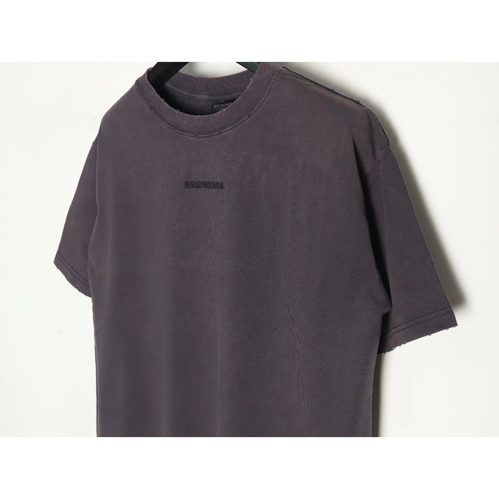 Balenciaga English Embroidered Round Neck Short Sleeve T-Shirt,Balenciaga
