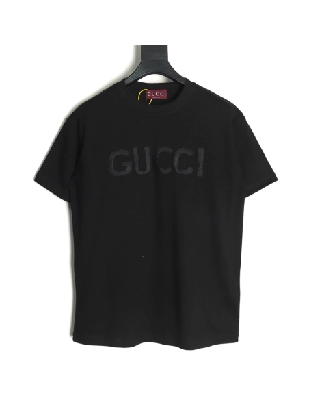 Gucci Chest Lettering Embroidered Short Sleeve T-Shirt,Gucci