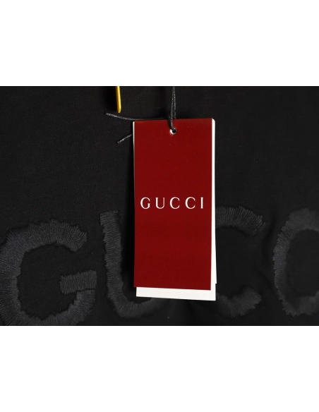 Gucci Chest Lettering Embroidered Short Sleeve T-Shirt,Gucci