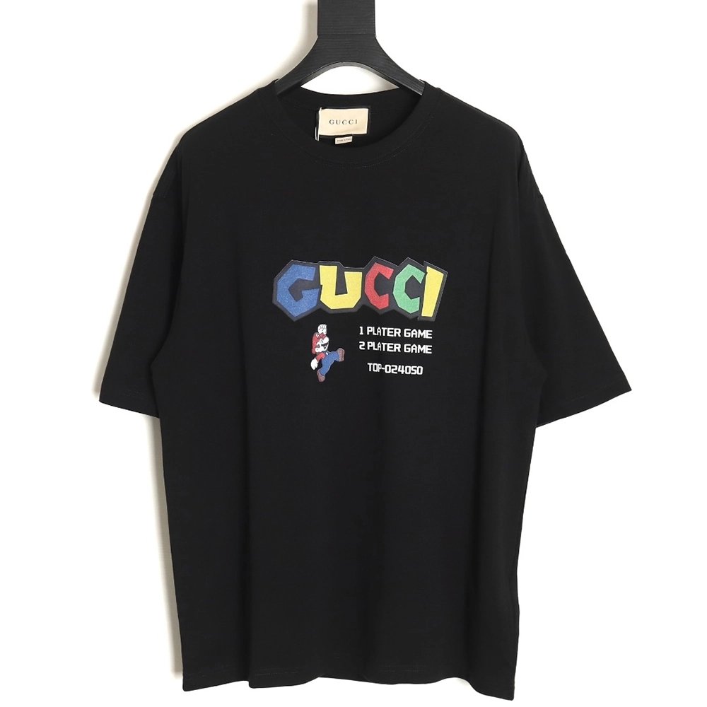 Gucci Mario colorful lettering short-sleeved T-shirt TSK1,Gucci