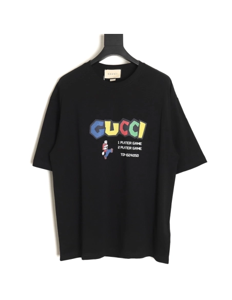 Gucci Mario colorful lettering short-sleeved T-shirt TSK1,Gucci