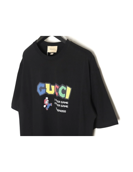 Gucci Mario colorful lettering short-sleeved T-shirt TSK1,Gucci